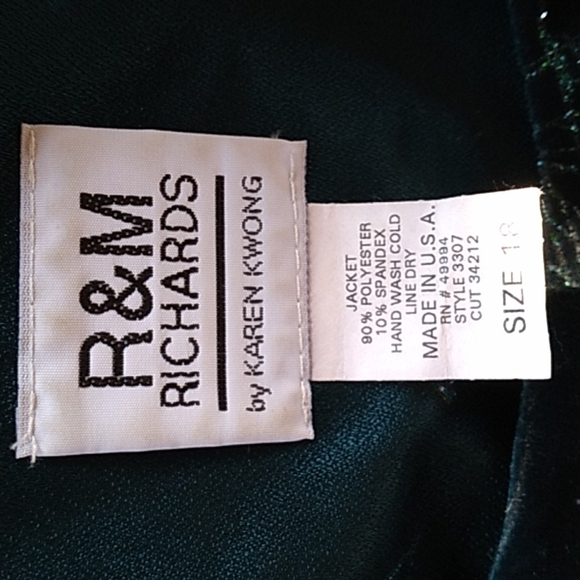 R&M Richard's by Karen Kong sz 18 formal jacket - Picture 3 of 5